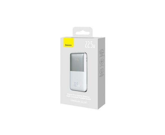 Батарея универсальная Baseus Bipow Pro 20000mAh, 22.5W, QC/3.0, White (PPBD030002), изображение 6 Батарея универсальная Baseus Bipow Pro 20000mAh, 22.5W, QC/3.0, White (PPBD030002), изображение 6