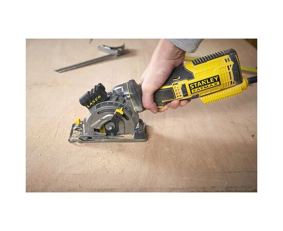 Дискова пила Stanley FatMax, 650 Вт, 4500 об/хв, диск 89 мм, 2.1 кг, кейс (FME380K), зображення 5 Дискова пила Stanley FatMax, 650 Вт, 4500 об/хв, диск 89 мм, 2.1 кг, кейс (FME380K), зображення 5