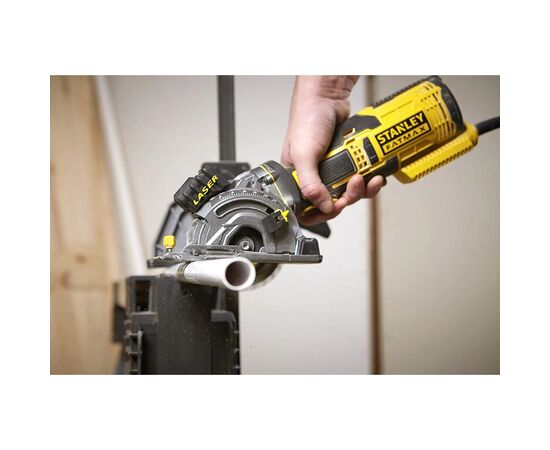 Дискова пила Stanley FatMax, 650 Вт, 4500 об/хв, диск 89 мм, 2.1 кг, кейс (FME380K), зображення 8 Дискова пила Stanley FatMax, 650 Вт, 4500 об/хв, диск 89 мм, 2.1 кг, кейс (FME380K), зображення 8