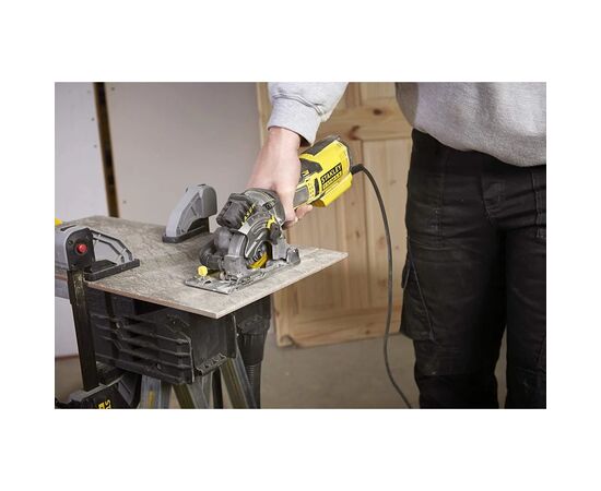 Дискова пила Stanley FatMax, 650 Вт, 4500 об/хв, диск 89 мм, 2.1 кг, кейс (FME380K), зображення 9 Дискова пила Stanley FatMax, 650 Вт, 4500 об/хв, диск 89 мм, 2.1 кг, кейс (FME380K), зображення 9