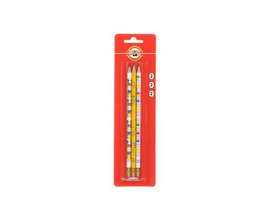 Карандаш графитный Koh-i-Noor Таблица умножения НВ (полибег 3 шт) (1231/3/P)