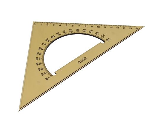 Линейка Koh-i-Noor Треугольник 45/177 с транспортиром, дымчатый (745640), изображение 2 Линейка Koh-i-Noor Треугольник 45/177 с транспортиром, дымчатый (745640), изображение 2
