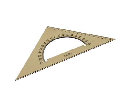 Линейка Koh-i-Noor Треугольник 45/177 с транспортиром, дымчатый (745640), изображение 3 Линейка Koh-i-Noor Треугольник 45/177 с транспортиром, дымчатый (745640), изображение 3