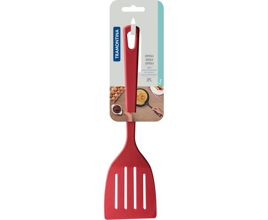 Лопатка кухонна Tramontina Utilita з прорізами Червона (25125/170), зображення 2 Лопатка кухонна Tramontina Utilita з прорізами Червона (25125/170), зображення 2