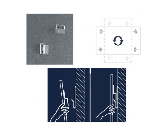 Офісна дошка Magnetoplan скляна магнітно-маркерна 1200x900 біла Glassboard-White (13404000), зображення 4