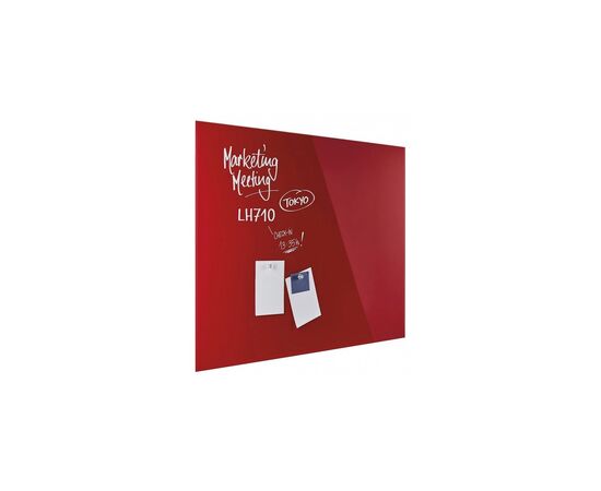 Офісна дошка Magnetoplan скляна магнітно-маркерна 1200x900 червона Glassboard-Red (13404006), зображення 6