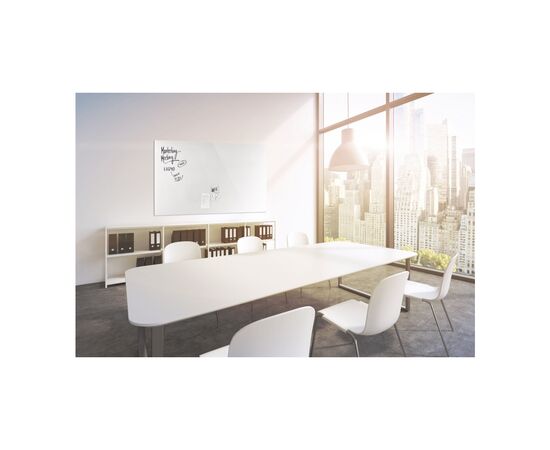 Офісна дошка Magnetoplan скляна магнітно-маркерна 1500x1000 біла Glassboard-White (13408000), зображення 6