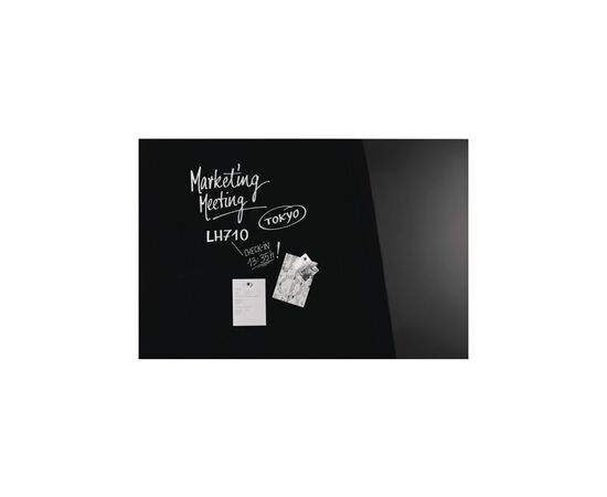 Офісна дошка Magnetoplan скляна магнітно-маркерна 1500x1000 чорна Glassboard-Black (13408012), зображення 5