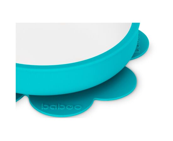 Тарелка детская Baboo с противоскользящим основанием, 6+ мес (бирюза) (9-024), изображение 4 Тарелка детская Baboo с противоскользящим основанием, 6+ мес (бирюза) (9-024), изображение 4