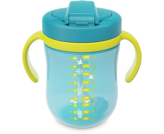 Поильник-непроливайка Baboo Marine с гравитационным шариком, 300 мл, 9+ мес, зеленая (8-133), изображение 2 Поильник-непроливайка Baboo Marine с гравитационным шариком, 300 мл, 9+ мес, зеленая (8-133), изображение 2