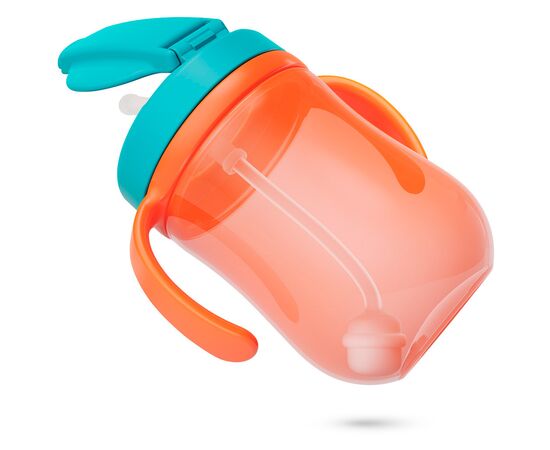 Поильник-непроливайка Baboo Sea Life с гравитационным шариком, 300 мл, 9+ мес, оранжевая (8-132), изображение 3 Поильник-непроливайка Baboo Sea Life с гравитационным шариком, 300 мл, 9+ мес, оранжевая (8-132), изображение 3