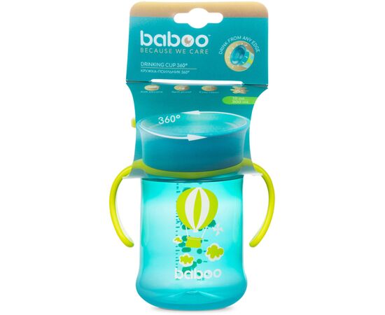 Поильник-непроливайка Baboo 360°, 300 мл, 6+ мес (Transport / зеленая) (8-135), изображение 4 Поильник-непроливайка Baboo 360°, 300 мл, 6+ мес (Transport / зеленая) (8-135), изображение 4