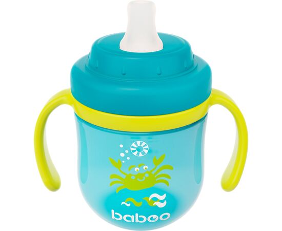 Поїльник-непроливайка Baboo із силіконовим носиком, 200 мл, 6+ міс (Marine / зелена) (8-131)