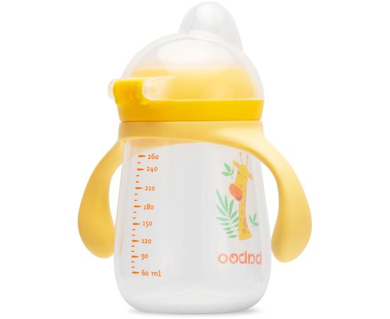 Поильник-непроливайка Baboo с силиконовым носиком, 260 мл, 6+ мес (Safari/желтая) (8-120), изображение 2 Поильник-непроливайка Baboo с силиконовым носиком, 260 мл, 6+ мес (Safari/желтая) (8-120), изображение 2