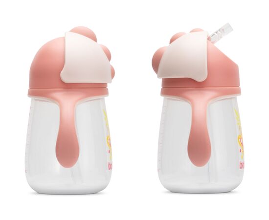Поильник-непроливайка Baboo с силиконовой соломинкой, 260 мл, 9+ (Butterfly/розовая) (8-123), изображение 3