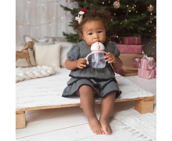 Поильник-непроливайка Baboo с силиконовой соломинкой, 260 мл, 9+ (Butterfly/розовая) (8-123), изображение 6