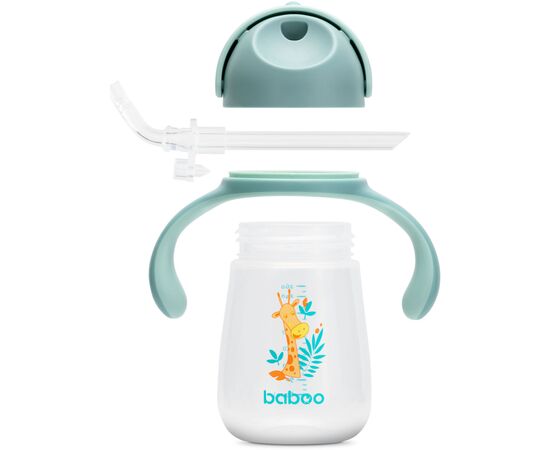 Поильник-непроливайка Baboo с силиконовой соломинкой, 260 мл, 9+ (Safari/зеленая) (8-122), изображение 4 Поильник-непроливайка Baboo с силиконовой соломинкой, 260 мл, 9+ (Safari/зеленая) (8-122), изображение 4