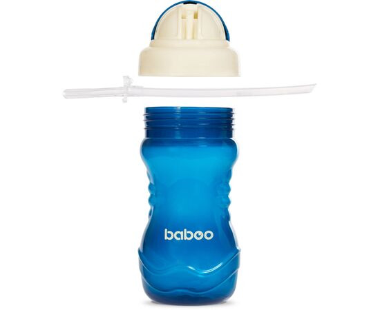 Поильник-непроливайка Baboo с силиконовой соломинкой, 360 мл, 9+ (голубая) (8-129), изображение 4 Поильник-непроливайка Baboo с силиконовой соломинкой, 360 мл, 9+ (голубая) (8-129), изображение 4