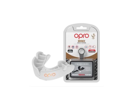 Капа Opro Bronze дитяча (вік до 11) White (art.102501004) (Bronze_JR_White)