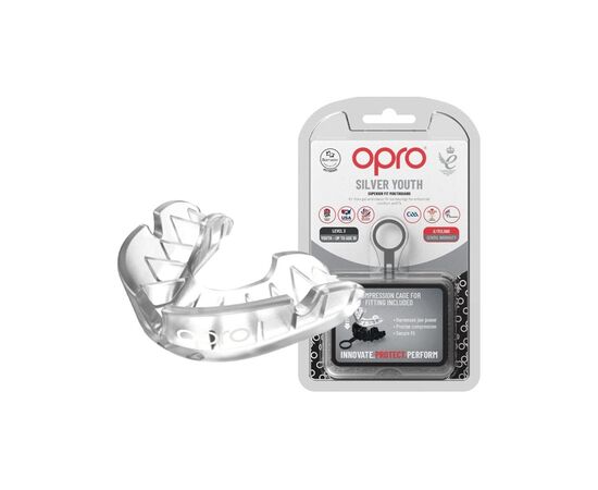 Капа Opro Silver доросла (вік 11+) Clear (art.102502006) (Silver_Clear)