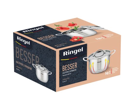 Кастрюля Ringel Besser з кришкою 2,3 л (RG-2021-18), изображение 7 Кастрюля Ringel Besser з кришкою 2,3 л (RG-2021-18), изображение 7