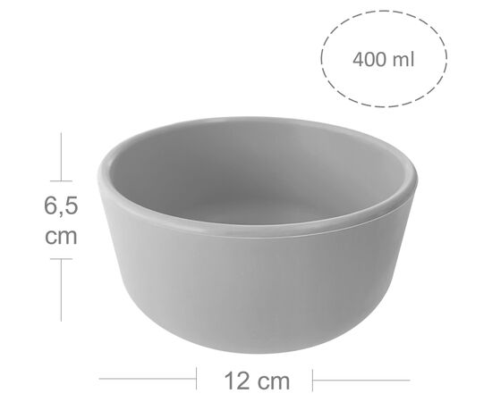 Тарелка детская MinikOiOi Bowl - Powder Grey (101080104), изображение 2 Тарелка детская MinikOiOi Bowl - Powder Grey (101080104), изображение 2