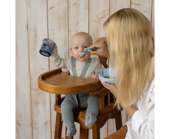 Тарелка детская Baboo с крышкой и ложечкой, от 6 месяцев (синяя) (9-029), изображение 5