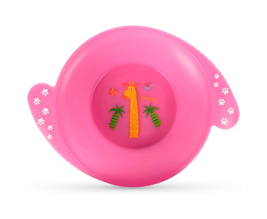 Тарілка дитяча Baboo Safari з ручками від 6 місяців рожева (9-030), зображення 2
