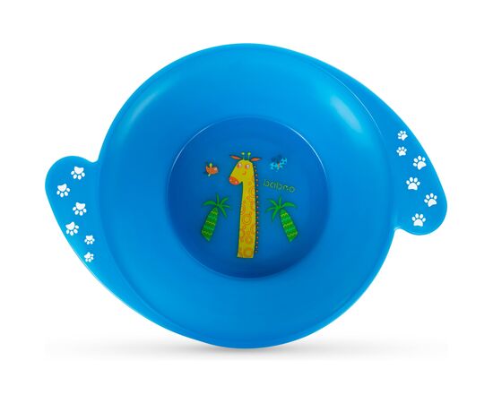 Тарелка детская Baboo Safari с ручками от 6 месяцев (синяя) (9-026), изображение 2 Тарелка детская Baboo Safari с ручками от 6 месяцев (синяя) (9-026), изображение 2