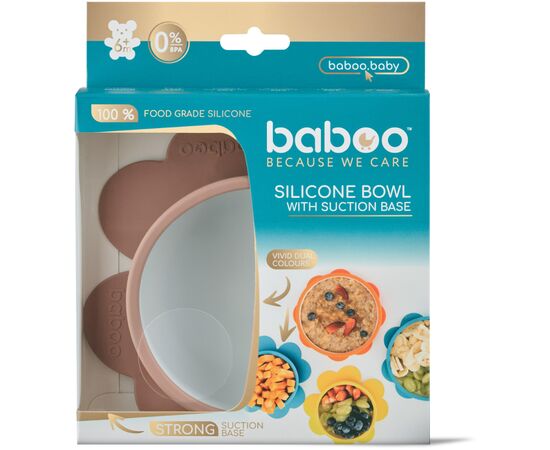 Тарелка детская Baboo с присоской, от 6 месяцев (какао) (9-035), изображение 6