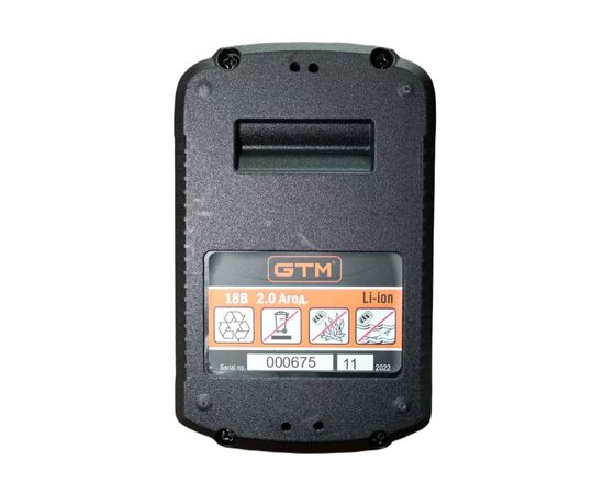 Аккумулятор к электроинструменту GTM B18V/3Аh Li-Ion, 18В (B18V/3Аh), изображение 2 Аккумулятор к электроинструменту GTM B18V/3Аh Li-Ion, 18В (B18V/3Аh), изображение 2