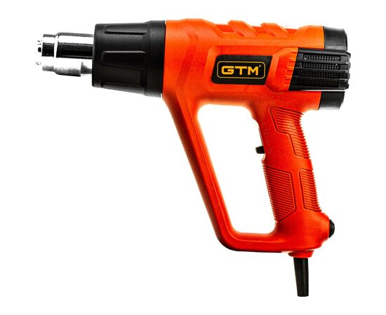 Строительный фен GTM HG2000EM, 2000Вт, 80-600С, 300/500л/мин, LCD-дисплей (HG2000EM), изображение 2 Строительный фен GTM HG2000EM, 2000Вт, 80-600С, 300/500л/мин, LCD-дисплей (HG2000EM), изображение 2