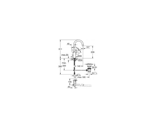 Смеситель Grohe BauLoop (23763000), изображение 3 Смеситель Grohe BauLoop (23763000), изображение 3