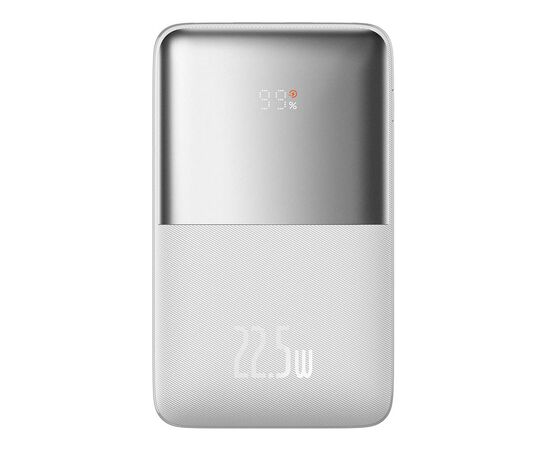 Батарея универсальная Baseus Pro 20000mAh, 22.5W, White, with USB-A - USB-C 3A 0.3m cable (PPBD040302)