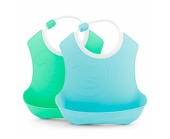 Слинявчик Twistshake Pastel Blue/Green (2шт) 4+ міс (78220)