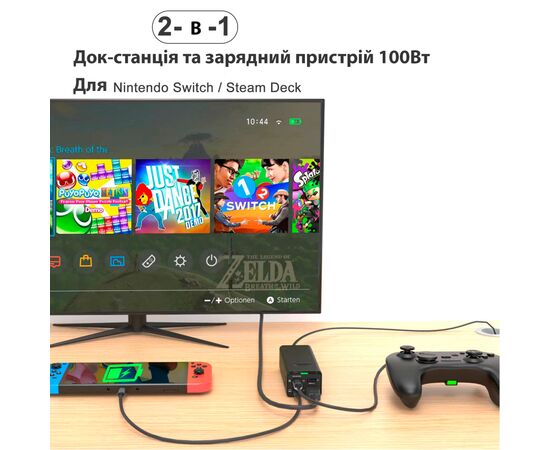 Зарядное устройство XoKo Power Hub QC-700 7 в 1 GAN 100W, PD, QC, USDB 3.1, HDMI, micro SD reader (CD00608) (XK-QC-700), изображение 4