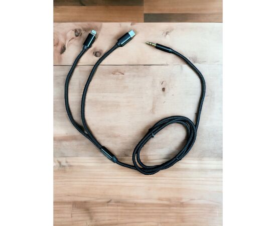 Кабель мультимедийный MH-232 AUX 3.5mm - USB Type-C - Lightning XoKo (XK-MH-232), изображение 7 Кабель мультимедийный MH-232 AUX 3.5mm - USB Type-C - Lightning XoKo (XK-MH-232), изображение 7
