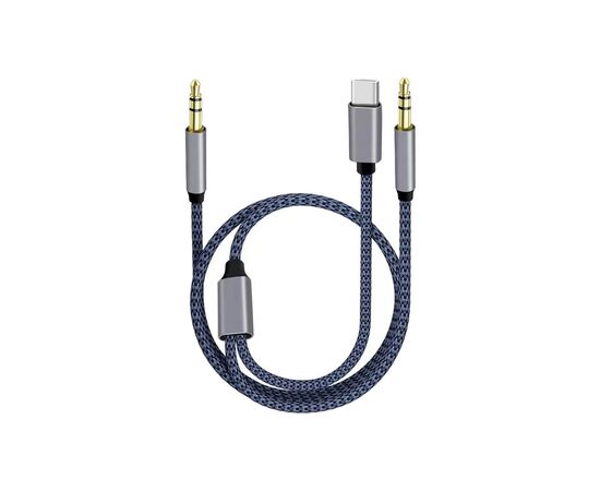 Кабель мультимедийный AUX MH-270 jack - jack 3.5mm-Type-C 1.2m blue XoKo (XK-MH-270)