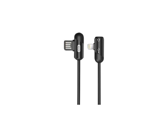 Дата кабель NB38 USB - Lightning + Lightning Audio 1.0m 2.4А Black XoKo (XO-NB38), изображение 2 Дата кабель NB38 USB - Lightning + Lightning Audio 1.0m 2.4А Black XoKo (XO-NB38), изображение 2