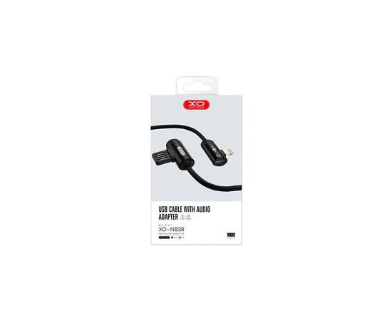 Дата кабель NB38 USB - Lightning + Lightning Audio 1.0m 2.4А Black XoKo (XO-NB38), изображение 4 Дата кабель NB38 USB - Lightning + Lightning Audio 1.0m 2.4А Black XoKo (XO-NB38), изображение 4