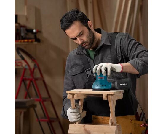 Шліфувальна машина Ronix ексцентрикова 320Вт, 125мм (6406), зображення 8 Шліфувальна машина Ronix ексцентрикова 320Вт, 125мм (6406), зображення 8