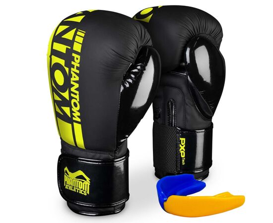 Боксерские перчатки Phantom APEX Elastic Neon Black/Yellow 10oz (PHBG2300-10)