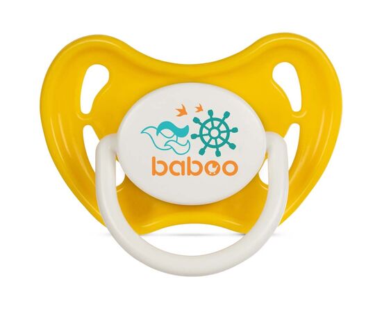 Пустышка Baboo латексная Marine, 0+ мес (желтая) (5-044)