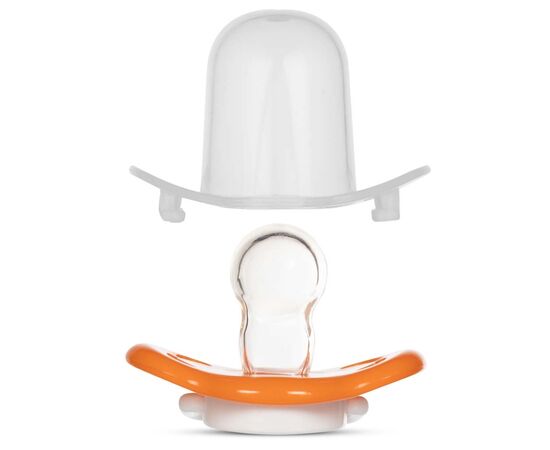Пустышка Baboo Sea Life силиконовая, 6+ мес (оранжевая) (5-028), изображение 3 Пустышка Baboo Sea Life силиконовая, 6+ мес (оранжевая) (5-028), изображение 3