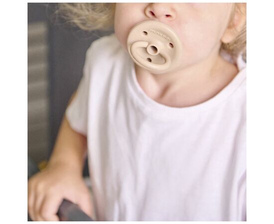 Пустышка MinikOiOi силиконовая 100% Binkee 0+ Month - Bubble Beige (101150057), изображение 5