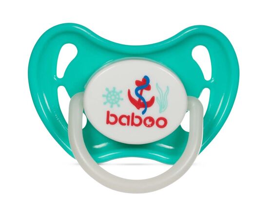 Пустышка Baboo Marine силиконовая, светящаяся в темноте, 0+ месяцев (зеленая) (5-025)