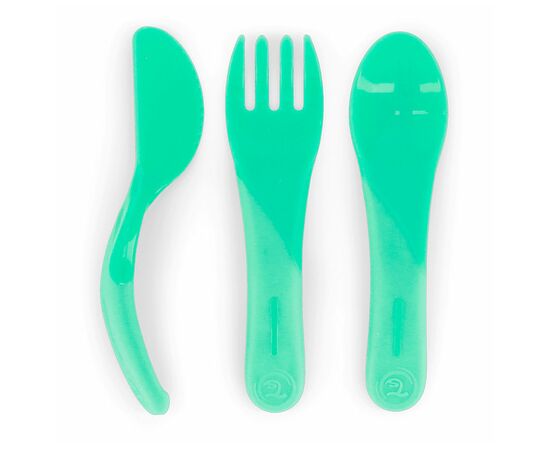 Набір дитячого посуду Twistshake Pastel Green (ложка+виделка+ніж) (78201)