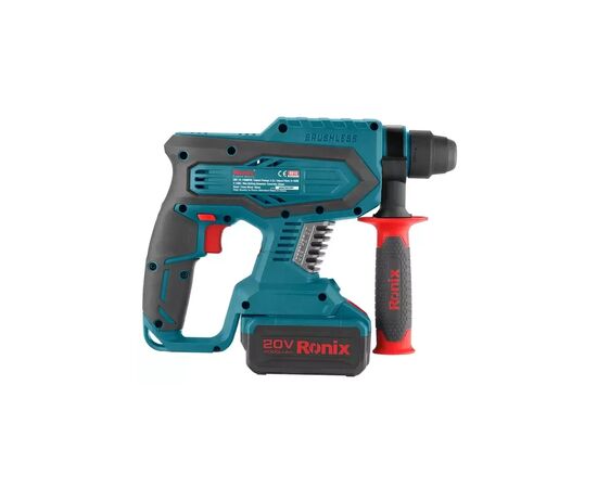 Перфоратор Ronix аккумуляторный 20В, 4Ah х 2 (8910K), изображение 2 Перфоратор Ronix аккумуляторный 20В, 4Ah х 2 (8910K), изображение 2