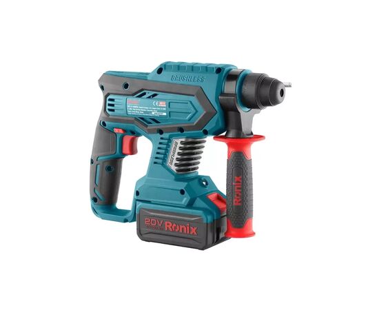 Перфоратор Ronix аккумуляторный 20В, 4Ah х 2 (8910K), изображение 3 Перфоратор Ronix аккумуляторный 20В, 4Ah х 2 (8910K), изображение 3