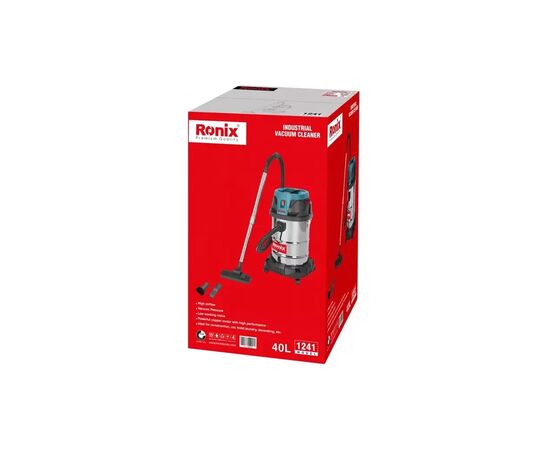 Пылесос строительный Ronix 40л, 1400Вт (1241), изображение 10 Пылесос строительный Ronix 40л, 1400Вт (1241), изображение 10